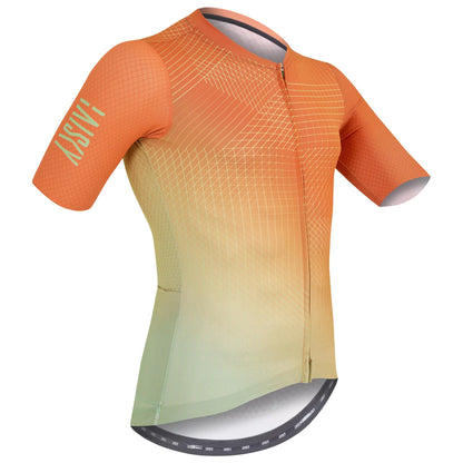 Baisky Men's Short Cycling Jersey | Weave Orange | S