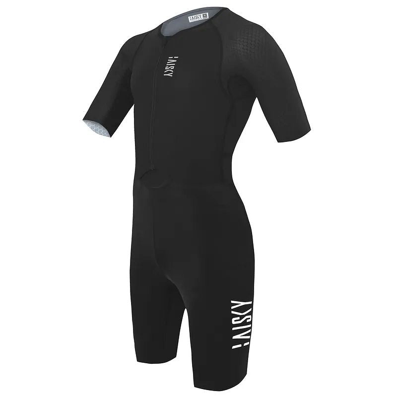 Baisky Men Short Sleeve  Triathlon Suit – BK Black - Medium