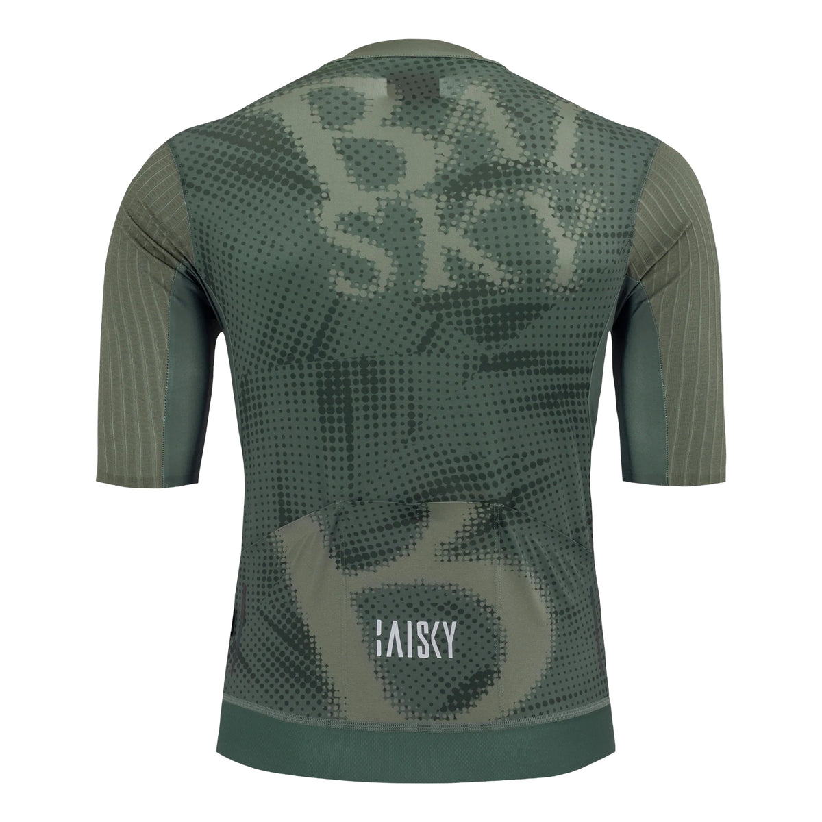 Baisky Men’s Short Sleeve Cycling Jersey – Abstract Green - Small