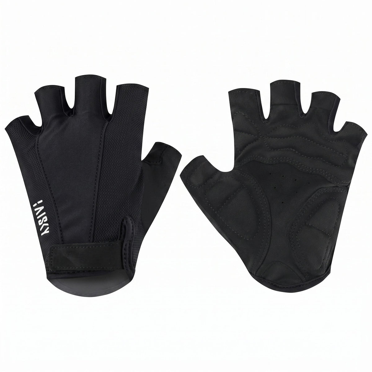Baisky Time Half-Finger Cycling Gloves - Black - Extra Large
