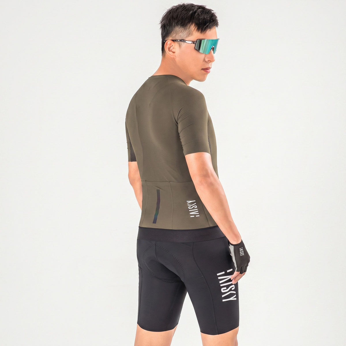 Baisky Refining Unisex Short Sleeve Cycling Jersey – Dark Green - Double XL