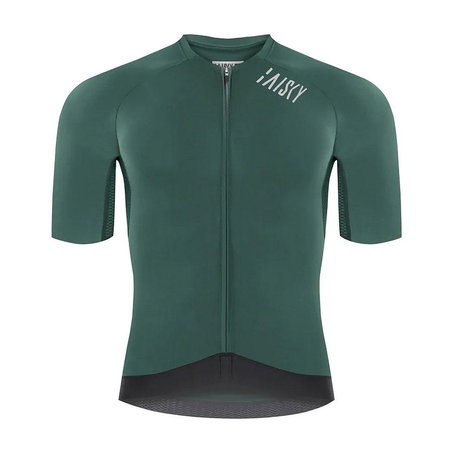 Baisky Refining Unisex Short Sleeve Cycling Jersey – Dark Green - Double XL