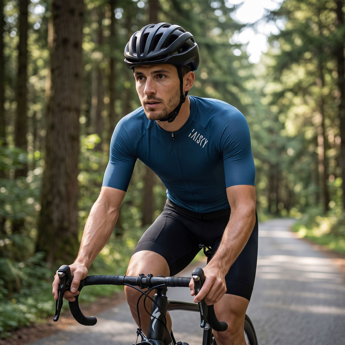 Baisky Refining Unisex Short Sleeve Cycling Jersey – Dark Green - Double XL