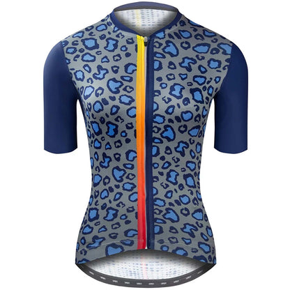 Baisky Women's Cycling Jersey | Leopard Blue