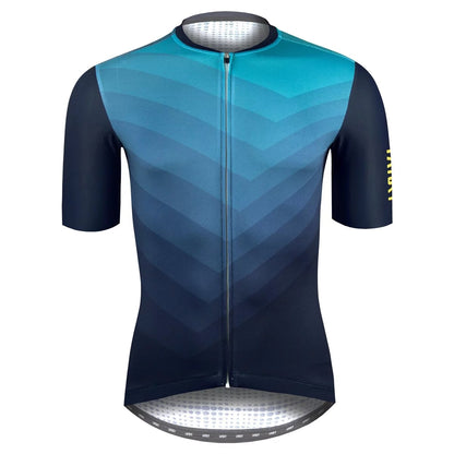 Baisky Men's Short Cycling  Jersey | Gradient Blue | XL