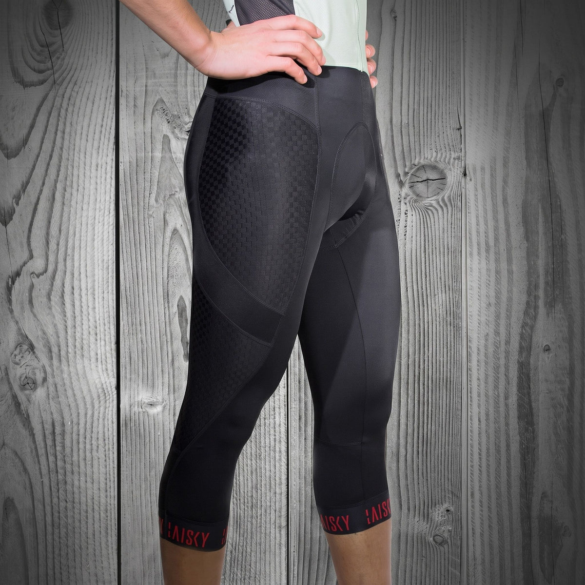 Baisky Men Windblown Cropped Cycling Tights - Black -  Double XL
