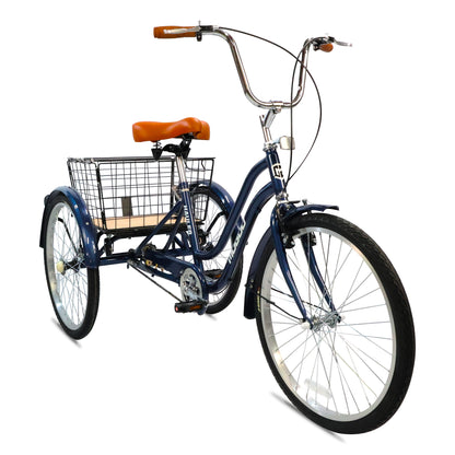 Mogoo Hauler Single Speed Adult Tricycle - 24 Inch