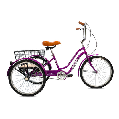 Mogoo Hauler Single Speed Adult Tricycle - 24 Inch