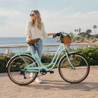 Mogoo Florida Vintage Shimano 6-Speed City Bike