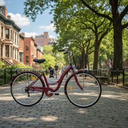 Mogoo Brooklyn 6 Speed City Bike - 26 Inches