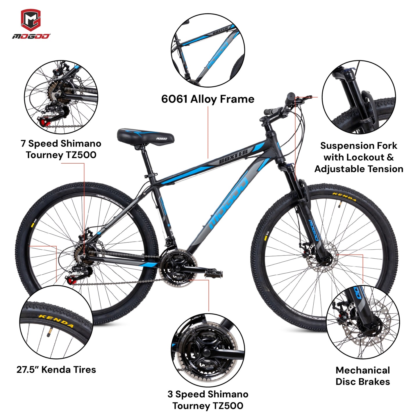 Mogoo Boxter Mountain Bike - 27.5 Inches