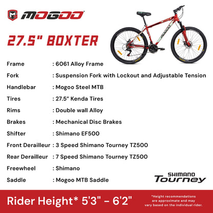 Mogoo Boxter Mountain Bike - 27.5 Inches