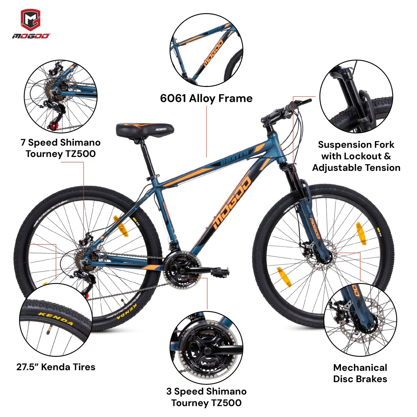 Mogoo Boxter Mountain Bike - 27.5 Inches
