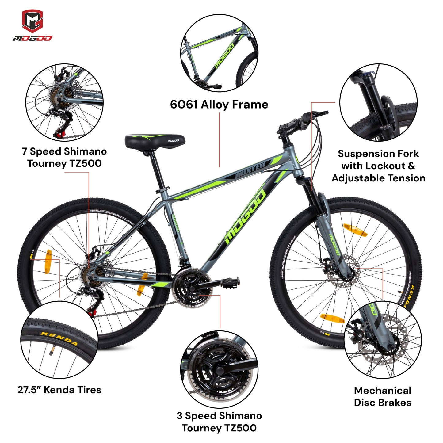 Mogoo Boxter Mountain Bike - 27.5 Inches