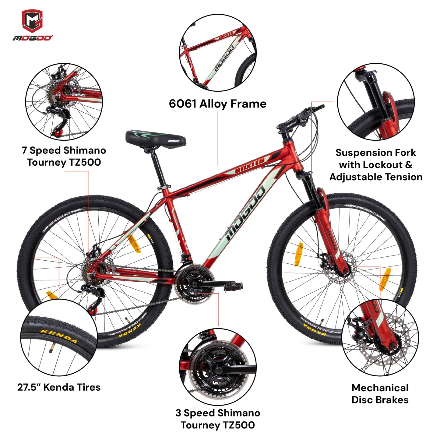 Mogoo Boxter Mountain Bike - 27.5 Inches