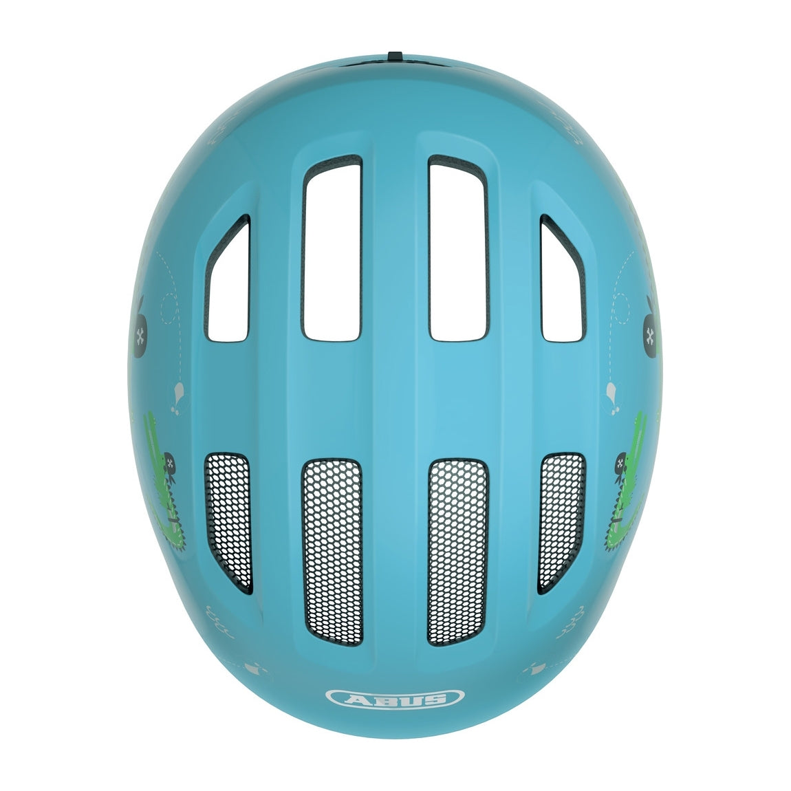Abus Smiley 3.0 LED Kids Helmet - Blue Croco