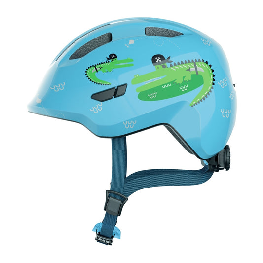 Abus Smiley 3.0 LED Kids Helmet - Blue Croco