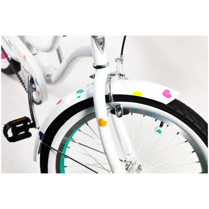 Electra Heartchya Girls 3i 20-Inch Kids Bike - White