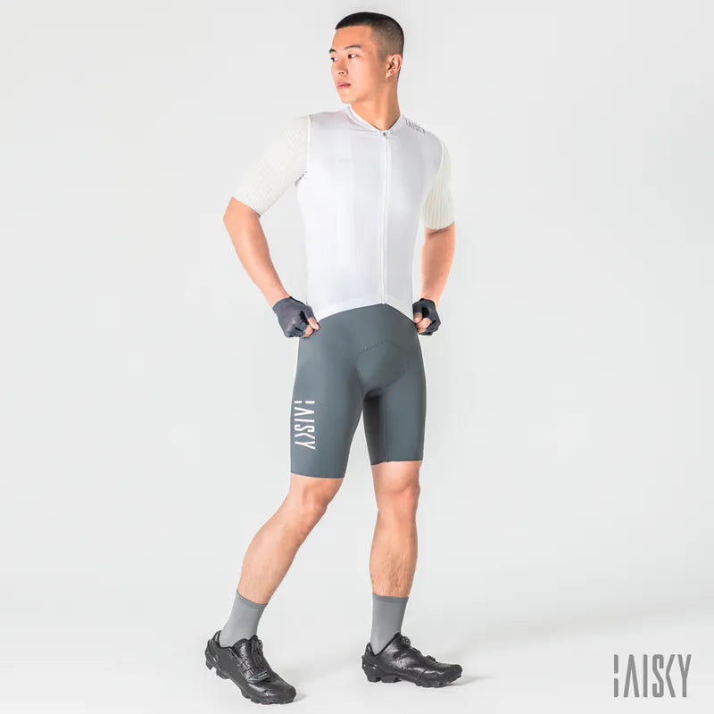 Baisky Men's Cycling Short Jersey  | Purity V White
