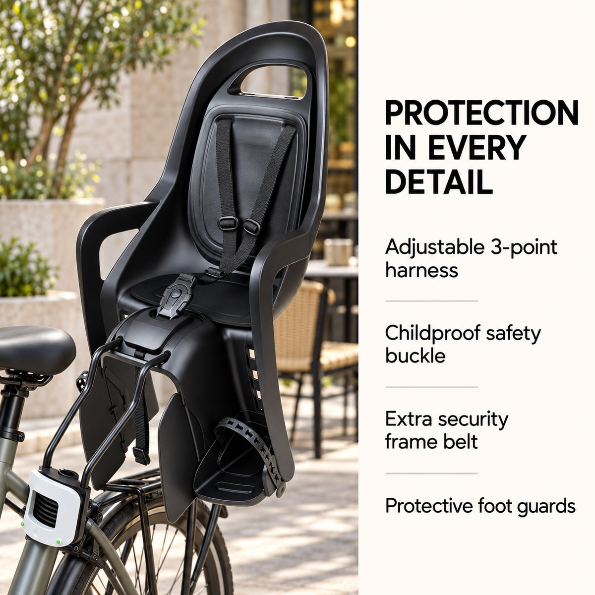 Polisport Groovy 29 Child Bike Seat - Black