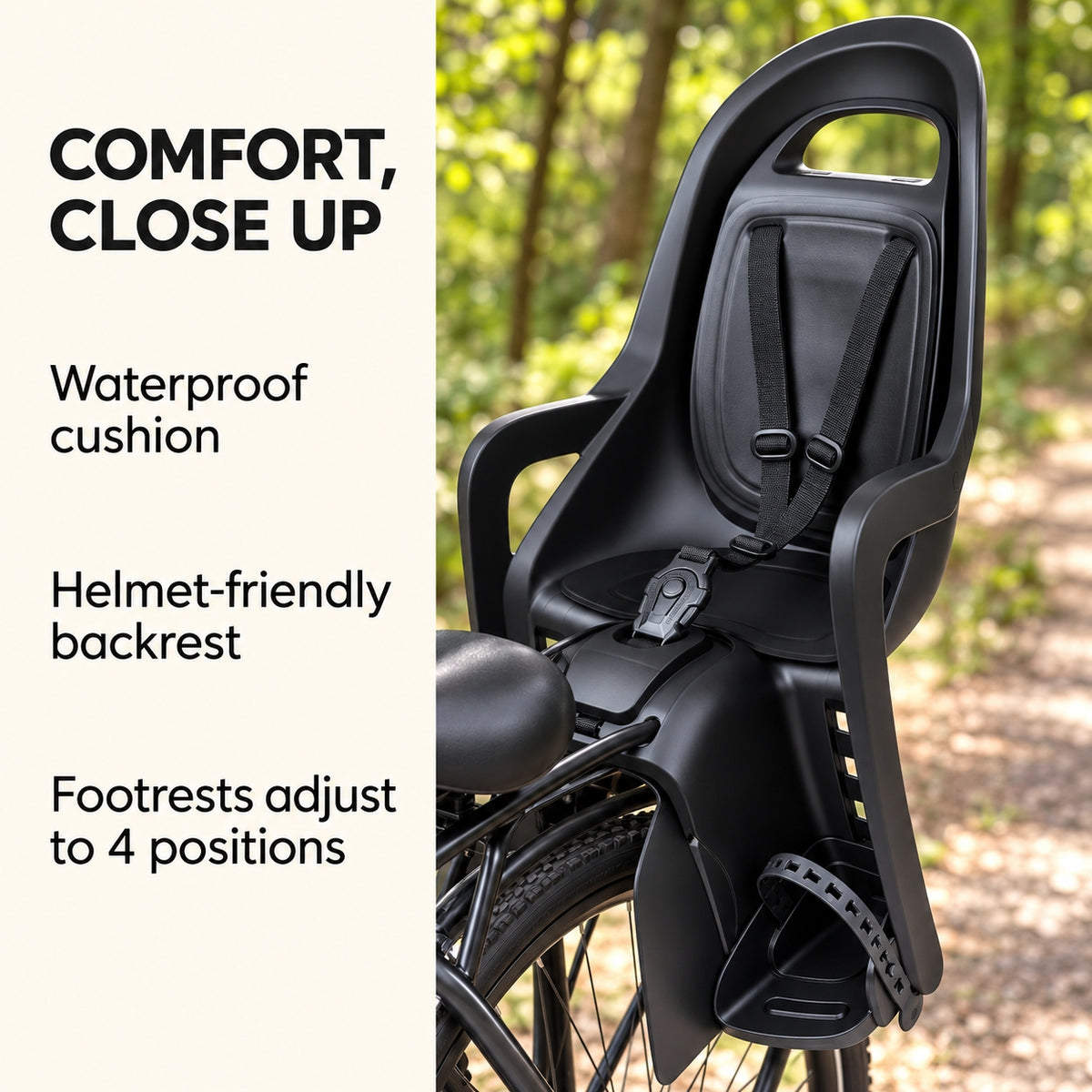 Polisport Groovy 29 Child Bike Seat - Black
