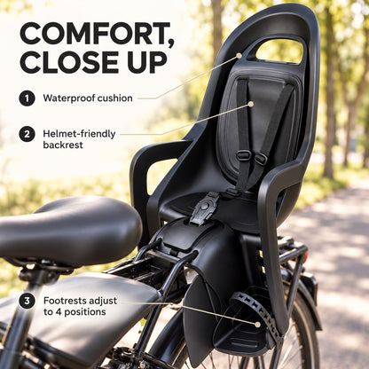 Polisport Groovy 29 Child Bike Seat - Black