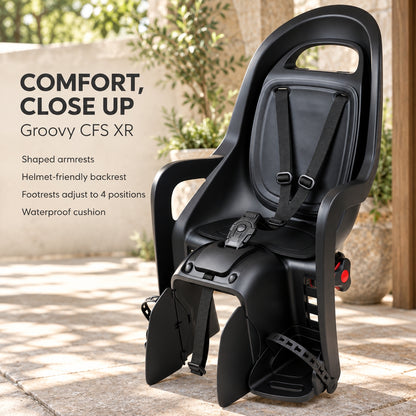 Polisport Groovy CFS XR Rear Bicycle Child Seat - Black