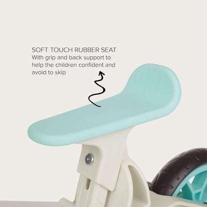 Polisport Balance Bike – Cream & Mint | Foldable Lightweight Ride for Young Explorers