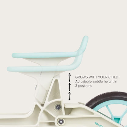 Polisport Balance Bike – Cream & Mint | Foldable Lightweight Ride for Young Explorers