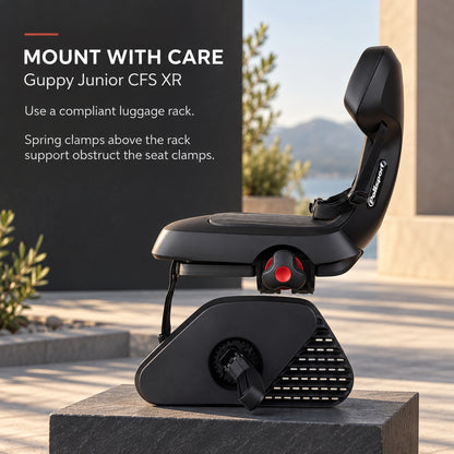 Polisport Guppy Junior CFS XR Rear Bicycle Seat - Black