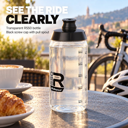Polisport R550 Screw Cap Sports Water Bottle - Black | 550ml