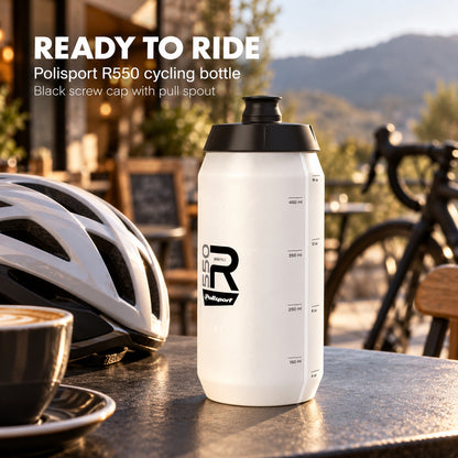 Polisport R550 Screw Cap Sports Water Bottle - Black | 550ml