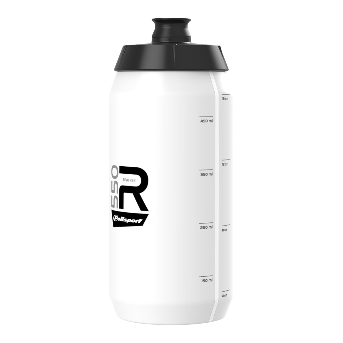Polisport R550 Screw Cap Sports Water Bottle - Black | 550ml