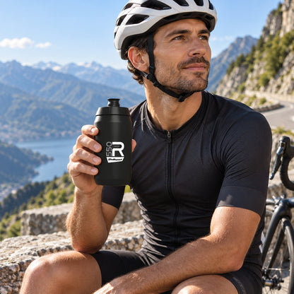 Polisport R550 Screw Cap Sports Water Bottle - Black | 550ml