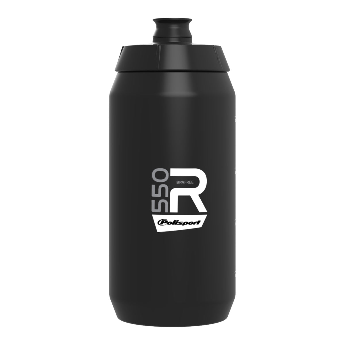 Polisport R550 Screw Cap Sports Water Bottle - Black | 550ml
