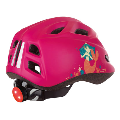 Polisport Kids Premium Bicycle Helmet with LED Light - Pink | Extra Small (48 - 52 cm)