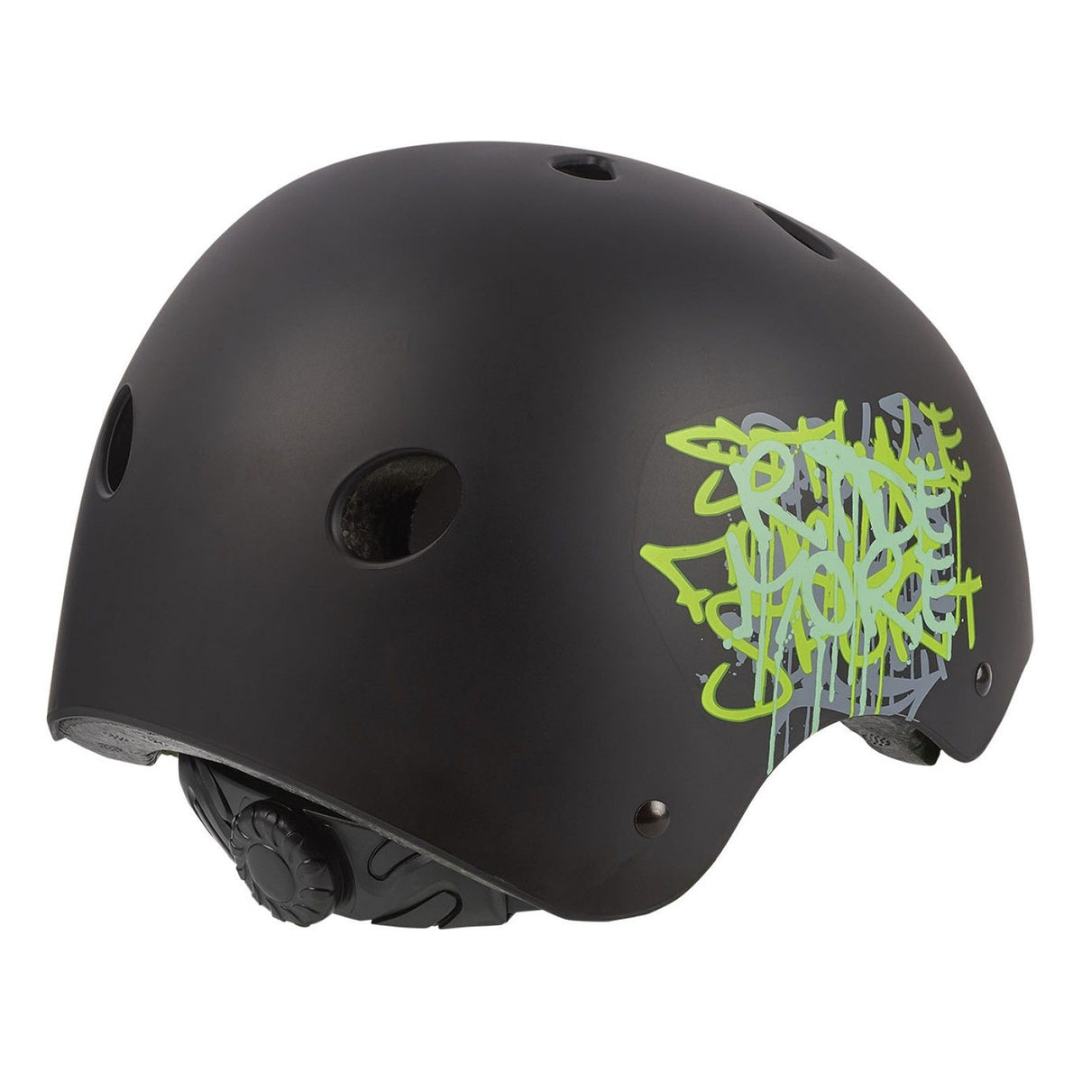 Polisport Urban Radical Kids Cycling Helmet - Black Green | Small (53 - 55 cm)
