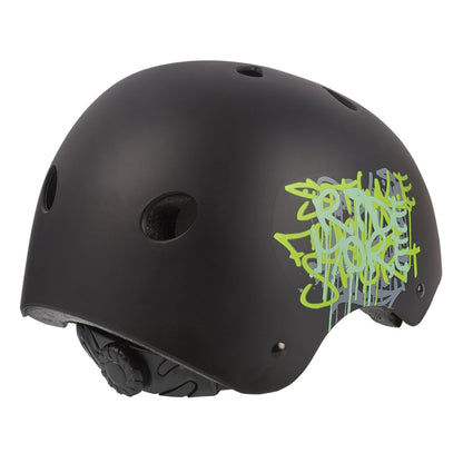 Polisport Urban Radical Kids Cycling Helmet - Black Green | Small (53 - 55 cm)