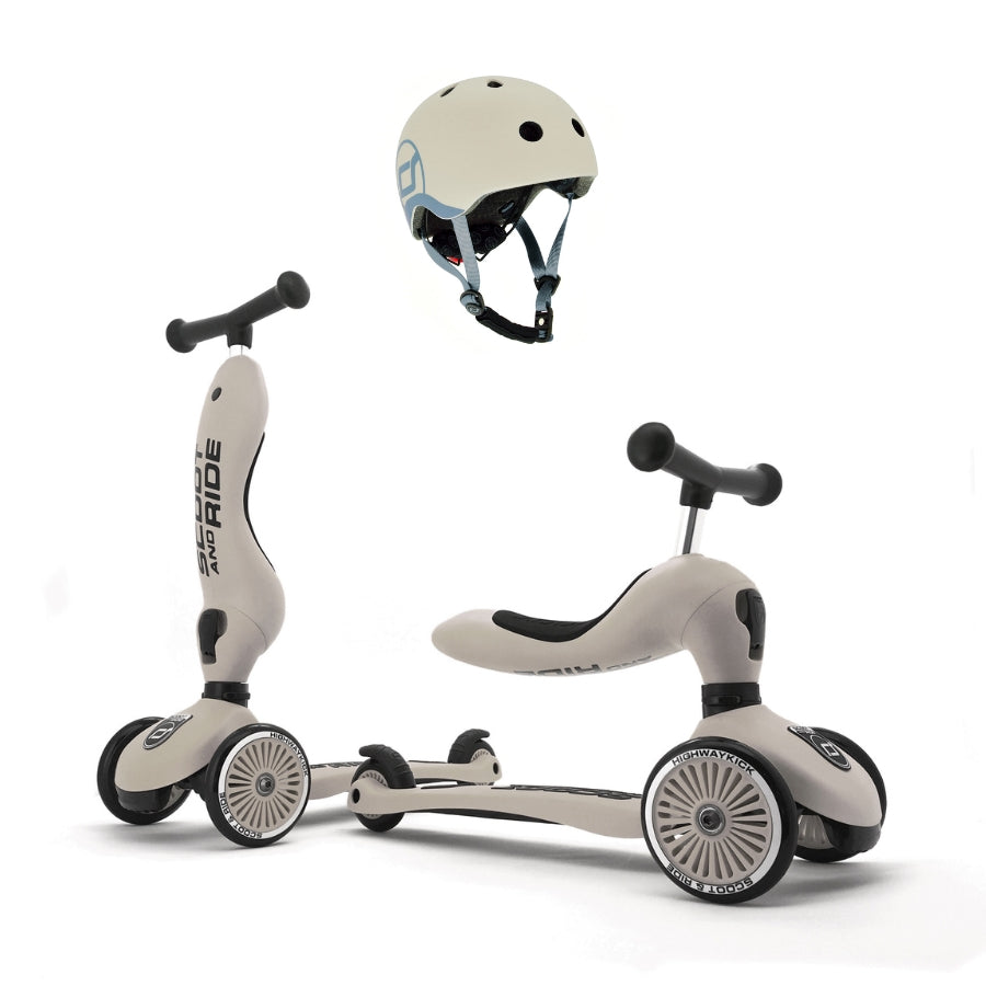Scoot & Ride 2-in-1 Highwaykick-1 Scooter with Helmet XXS-S