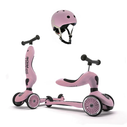 Scoot & Ride 2-in-1 Highwaykick-1 Scooter with Helmet XXS-S