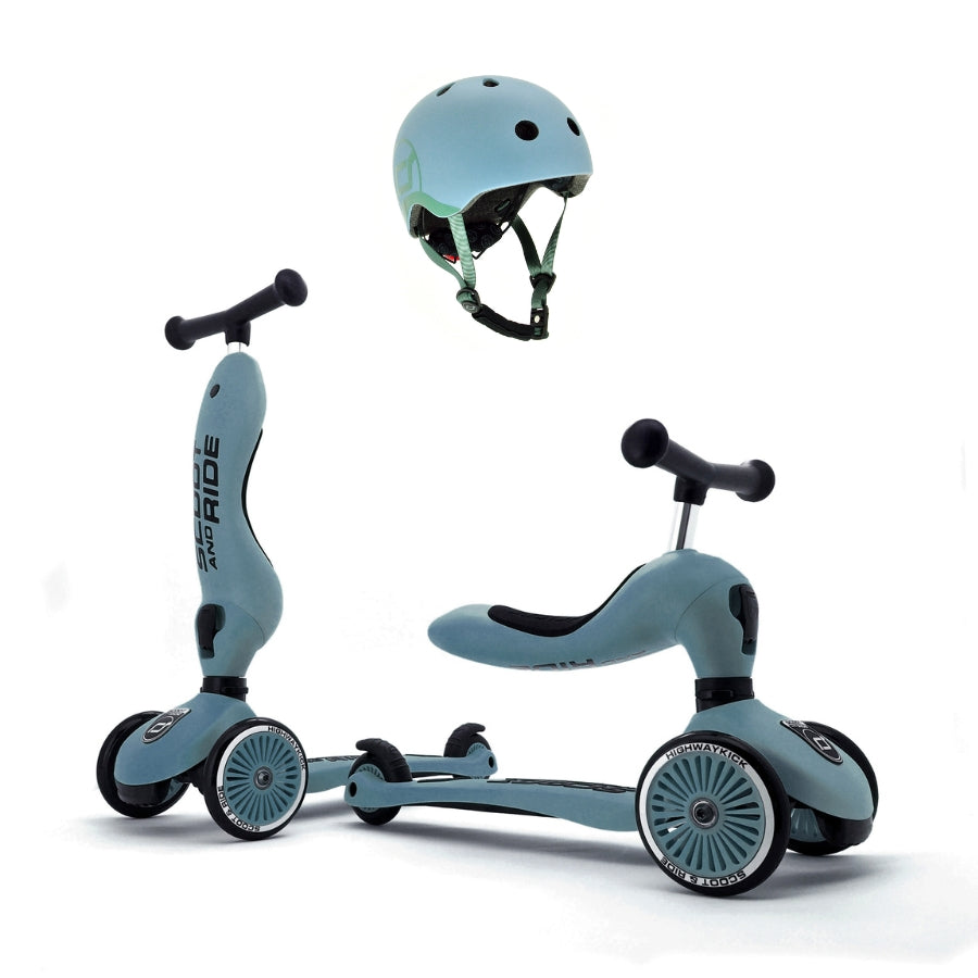 Scoot & Ride 2-in-1 Highwaykick-1 Scooter with Helmet XXS-S