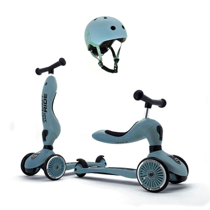 Scoot & Ride 2-in-1 Highwaykick-1 Scooter with Helmet XXS-S