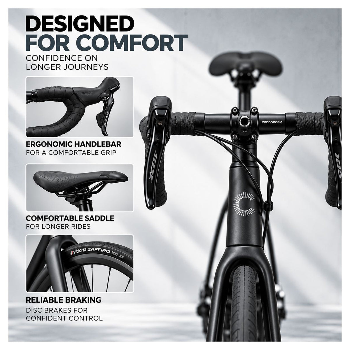 Cannondale 700 U CAAD14 3 Road Bike | Matte Black - Large