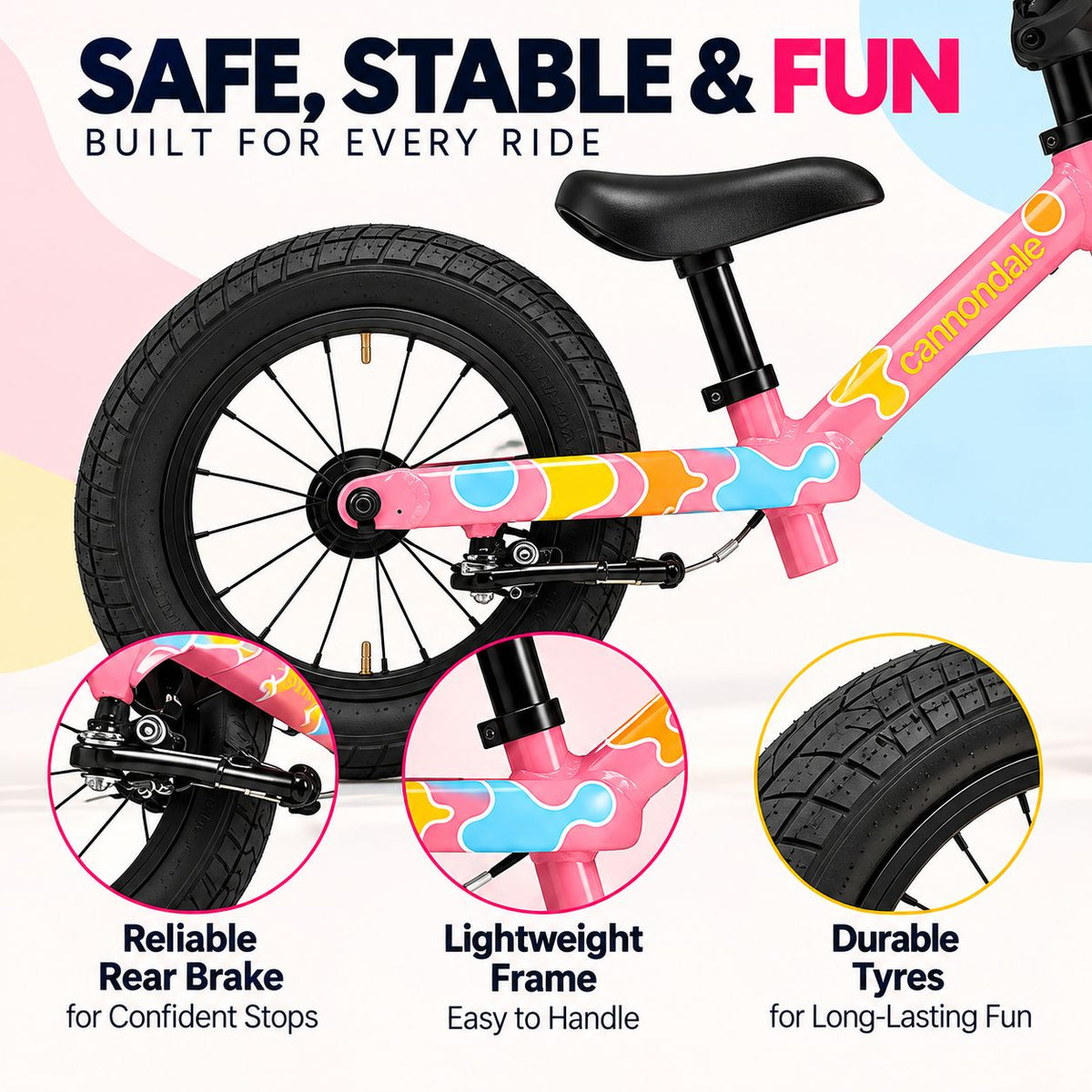 Cannondale Trail Kids  12 - Inches  Balance Bike -  Pink
