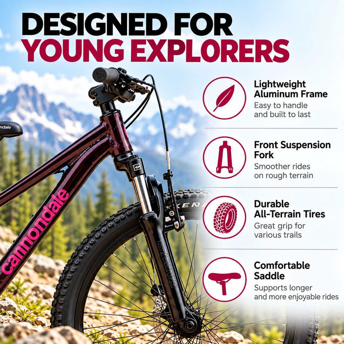 Cannondale Trail  Kids Mountain Bike - Lavender | 20 - Inches