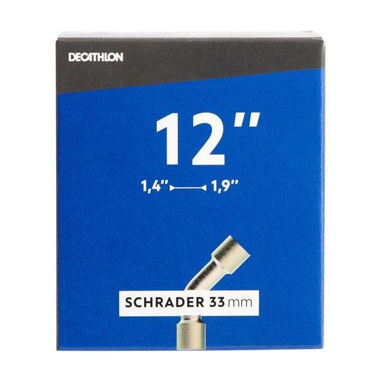 Decathlon 12" x 1.4 to 1.9 Bent Schrader Valve Inner Tube