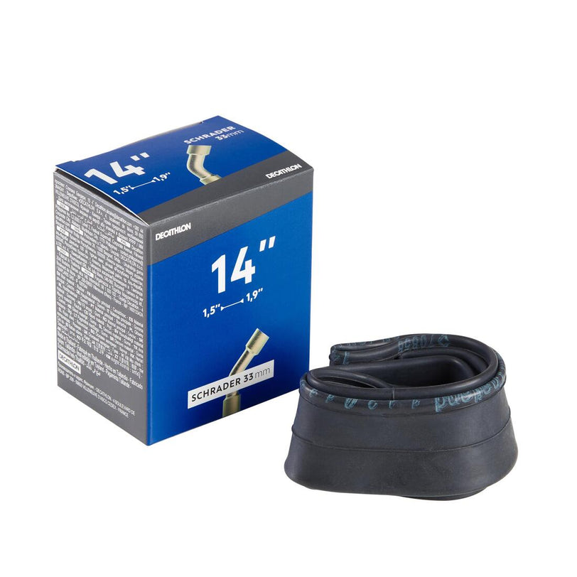 Decathlon  14" Inner Tube Section 1.5 to 1.9 - Bent Schrader Valve