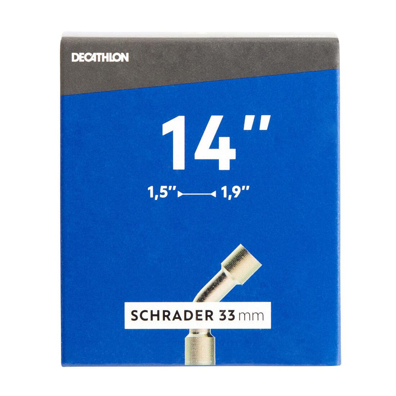 Decathlon  14" Inner Tube Section 1.5 to 1.9 - Bent Schrader Valve