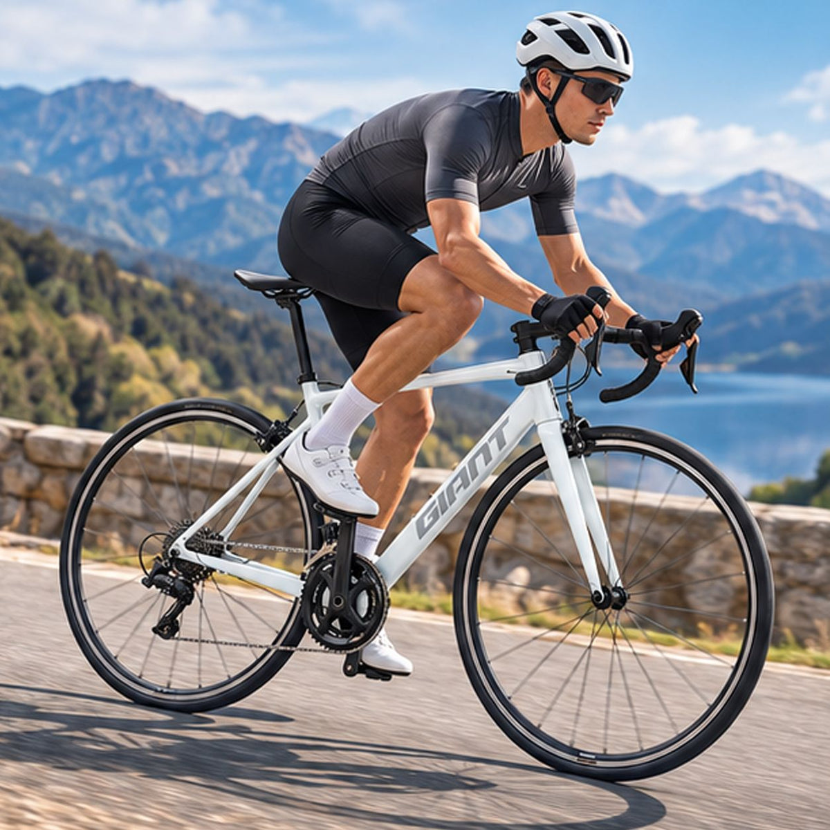 GIANT Contend 1 Shimano Sora Road Bike - Icicle White | Medium