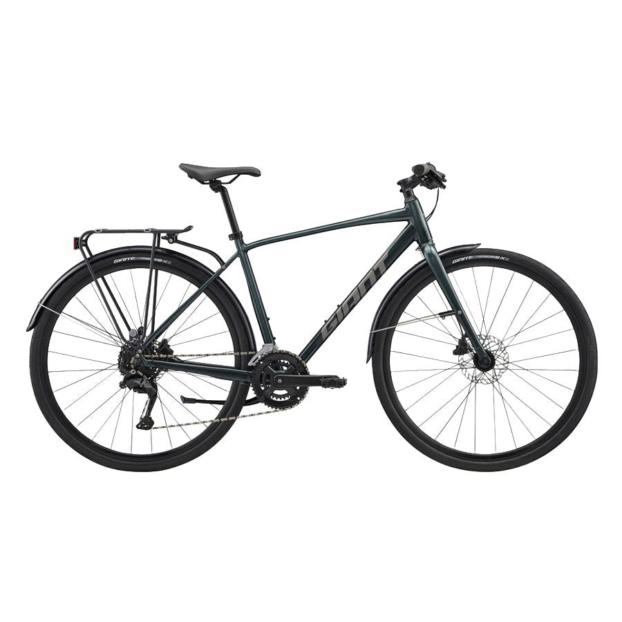 GIANT Escape City Disc 2 Hybrid Bike - Asphalt Green | Small